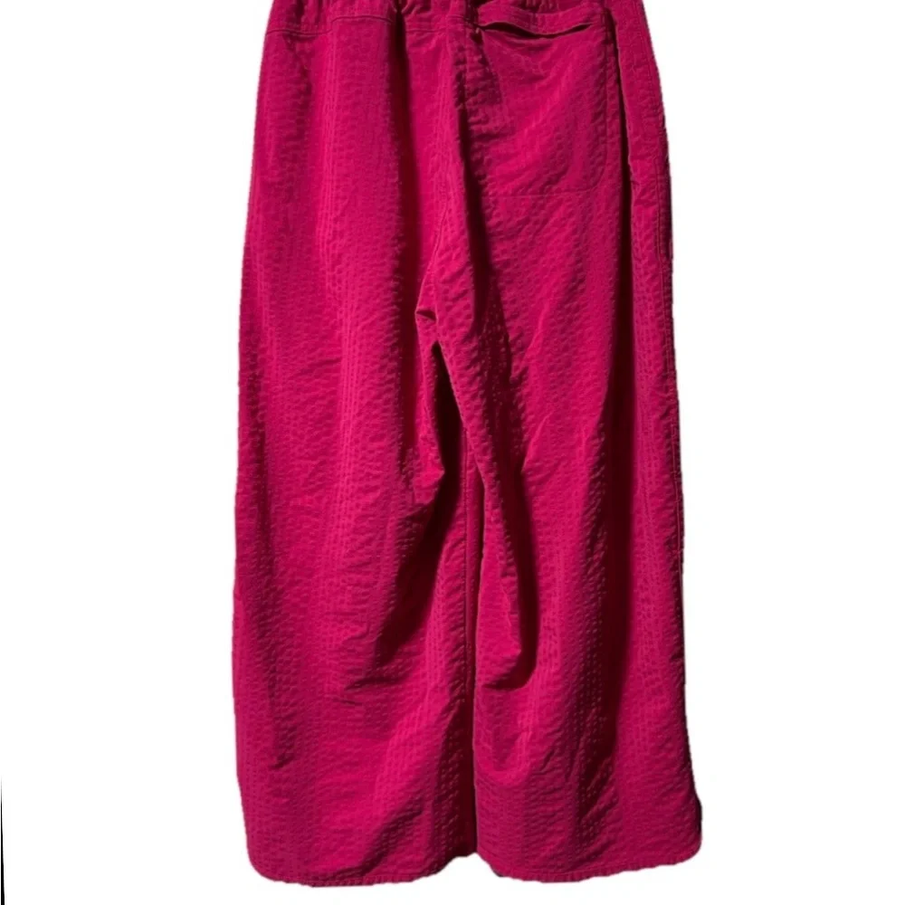 Title Nine Slaycation Wide Leg Cropped Pants Sz XS Color Hot Pink Beach  270902 - Picture 3 of 9